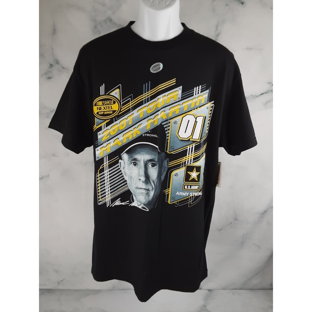 2007 NASCAR Mark Martin # 01 Tour T-shirt Large US Army